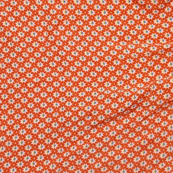 It Hippie Orange Patterned Blouse Sz M - Picture 5 of 5